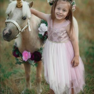 Beautiful layered lace dress little girl